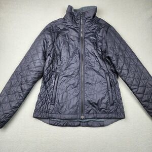 L.L. Bean Jacket Womens XS Petite Gray Quilted Full Zip Insulated Puffer Hiking